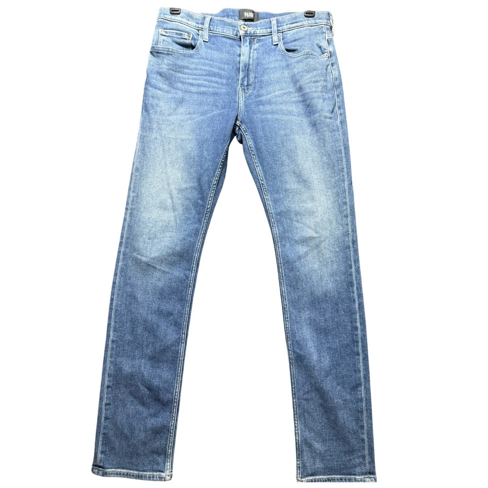 PAIGE Federal Slim Straight Jeans Mens 32 Blue Stretch Denim M655F72-8287